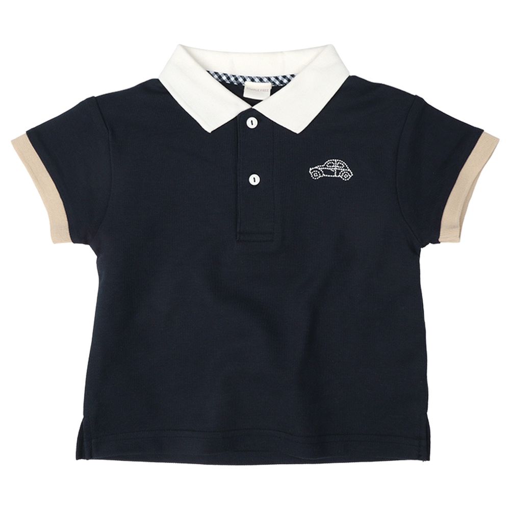 短袖POLO衫-深藍色
