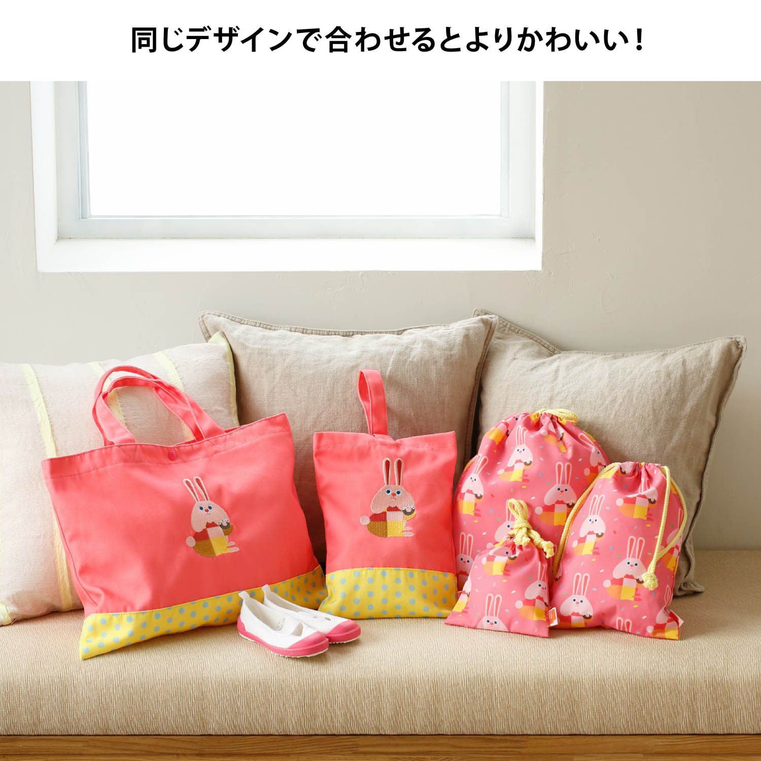 日本千趣會 - 大容量動物圖案上學手提/肩背包-松鼠-黃 (約43.5x33cm)