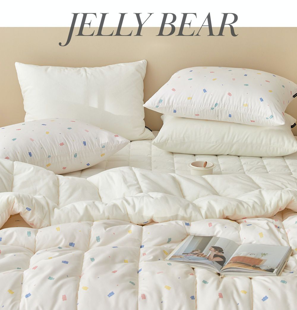 韓國 Maatila - 可水洗超細纖維桃皮感棉被(冬被)-軟糖熊熊