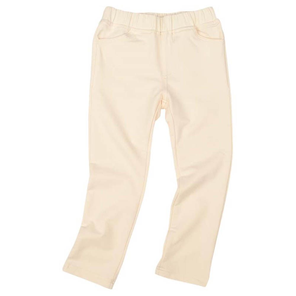 10分經典褲-毛圈內裡一般合身款 素面-象牙白色