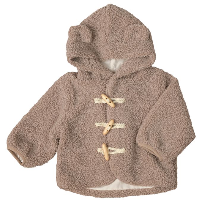 akachan honpo - 牛角外套-熊耳-咖啡色