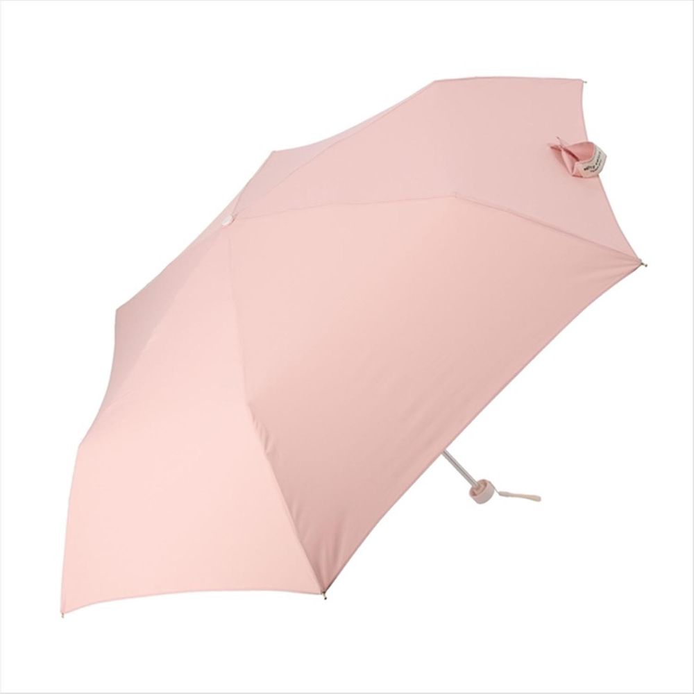 日本 nifty colors - 超撥水 抗UV輕量 晴雨兩用耐風折疊傘-素面-櫻花粉 (直徑98cm/198g)-90.00%