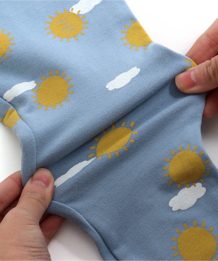 日本 BREEZE - 休閒百搭鬆緊長褲(9分丈)-小車車-淺灰