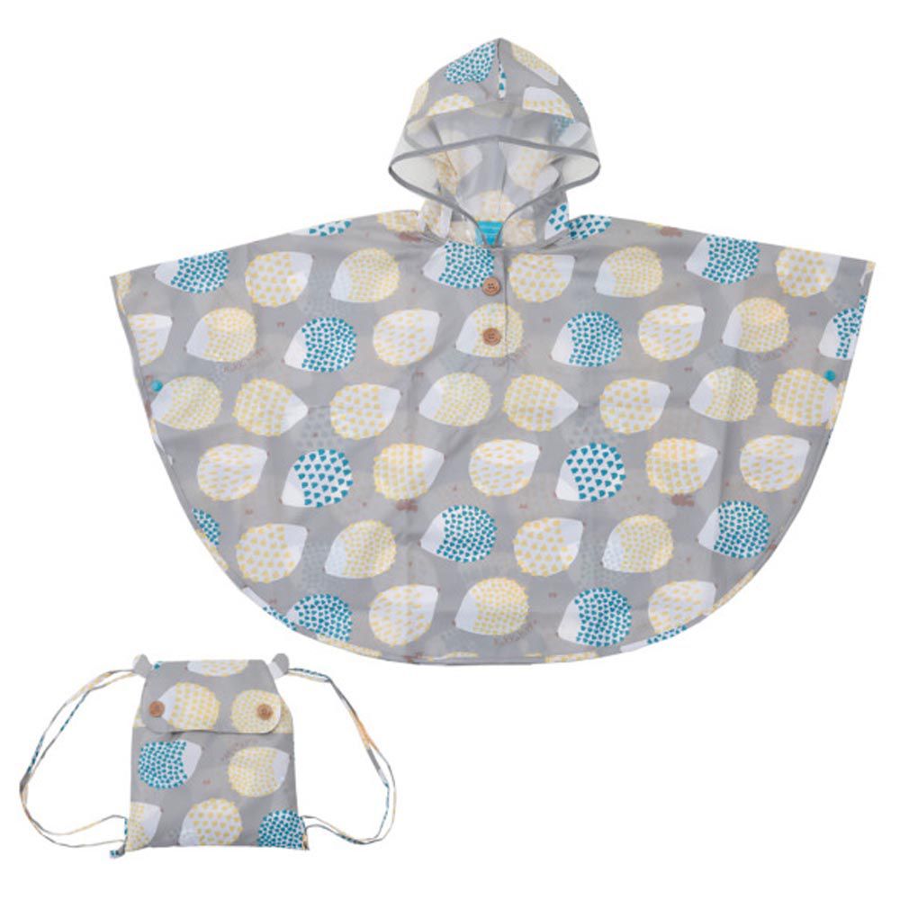 兒童防雨斗篷(附收納袋)-萌萌刺蝟 (適穿身高:90cm)-專屬團購