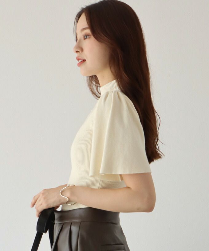 日本 BLUE EAST - 氣質羅紋針織上衣-綠