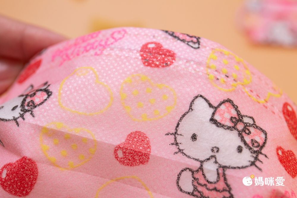 QMI-MASK 智匯家 - [限量]專利感溫變色款-Hello Kitty心心相印/熔噴三層成人防護防塵口罩/台灣製平面(未滅菌)-共10入/盒(10入袋裝隨身好方便)