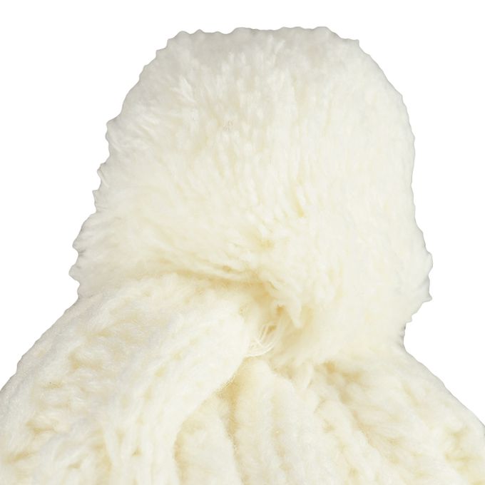 akachan honpo - 針織帽-動物造型護耳-米白色