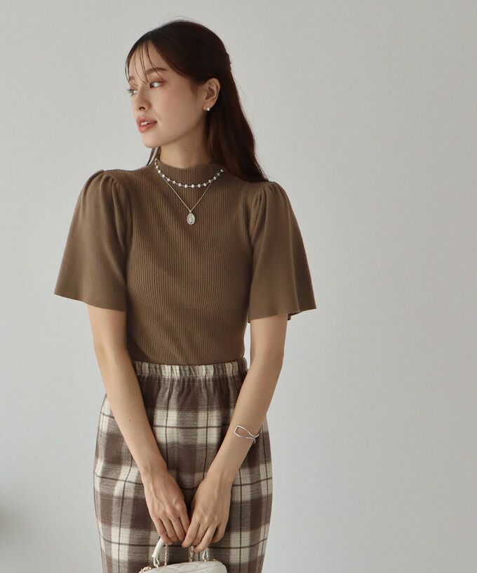 日本 BLUE EAST - 氣質羅紋針織上衣-綠