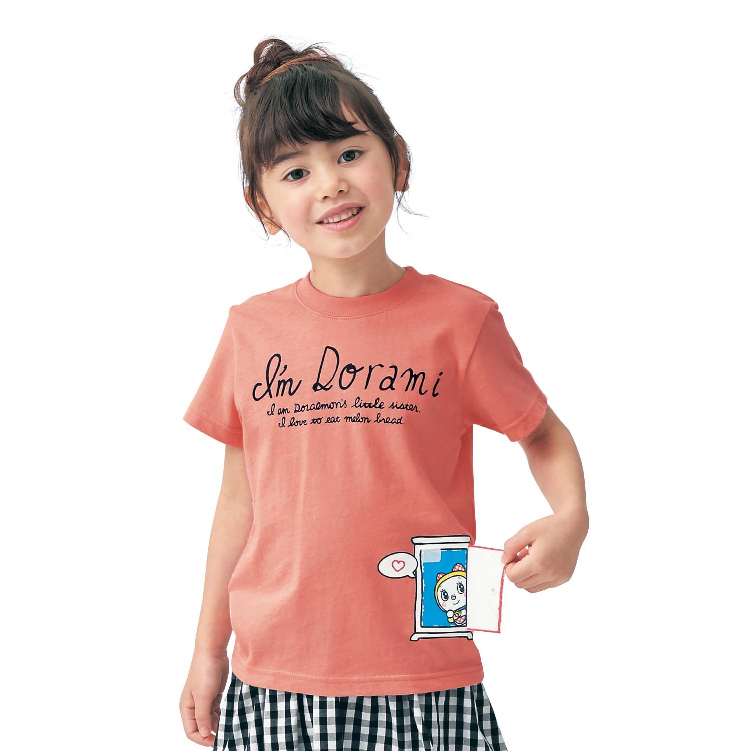 日本千趣會 - 哆啦A夢翻翻樂短T-哆拉美任意門-粉