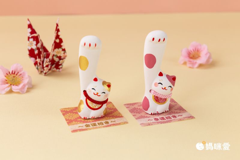 日本代購 - 開運風水 大手造型招財貓擺飾-金 (5×5×7.5cm)