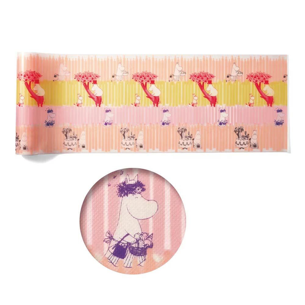 日本千趣會 - [消臭加工] 日本製餐廚櫃專用除濕防潮墊-嚕嚕咪媽媽-粉橘 (30×180cm)