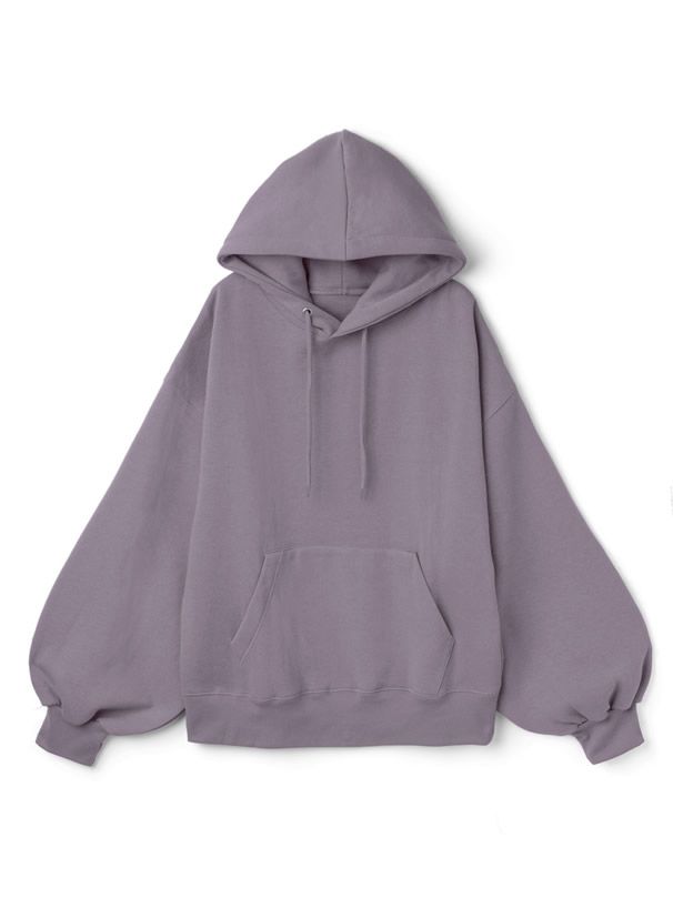 日本 GRL - 休閒舒適刷毛保暖帽T-灰米 (F)