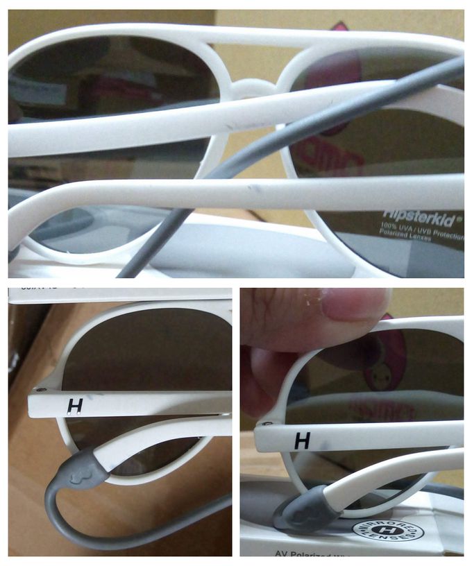 美國 Hipsterkid - [微瑕福利品B類]抗UV時尚嬰童偏光太陽眼鏡(寶寶兒童墨鏡)-桃