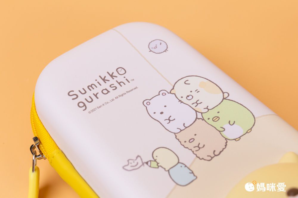 立體防水減壓鉛筆盒-卡通人物-角落生物白熊-粉色 (23.7x11.7x7.7cm)