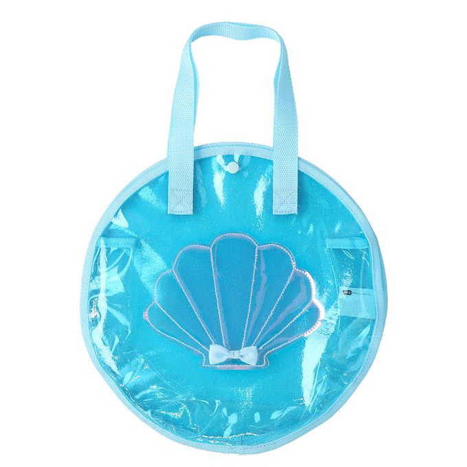 日本 ZOOLAND - 夏日可愛圓形玩水/游泳包-貝殼-薰衣草紫 (32x32cm)