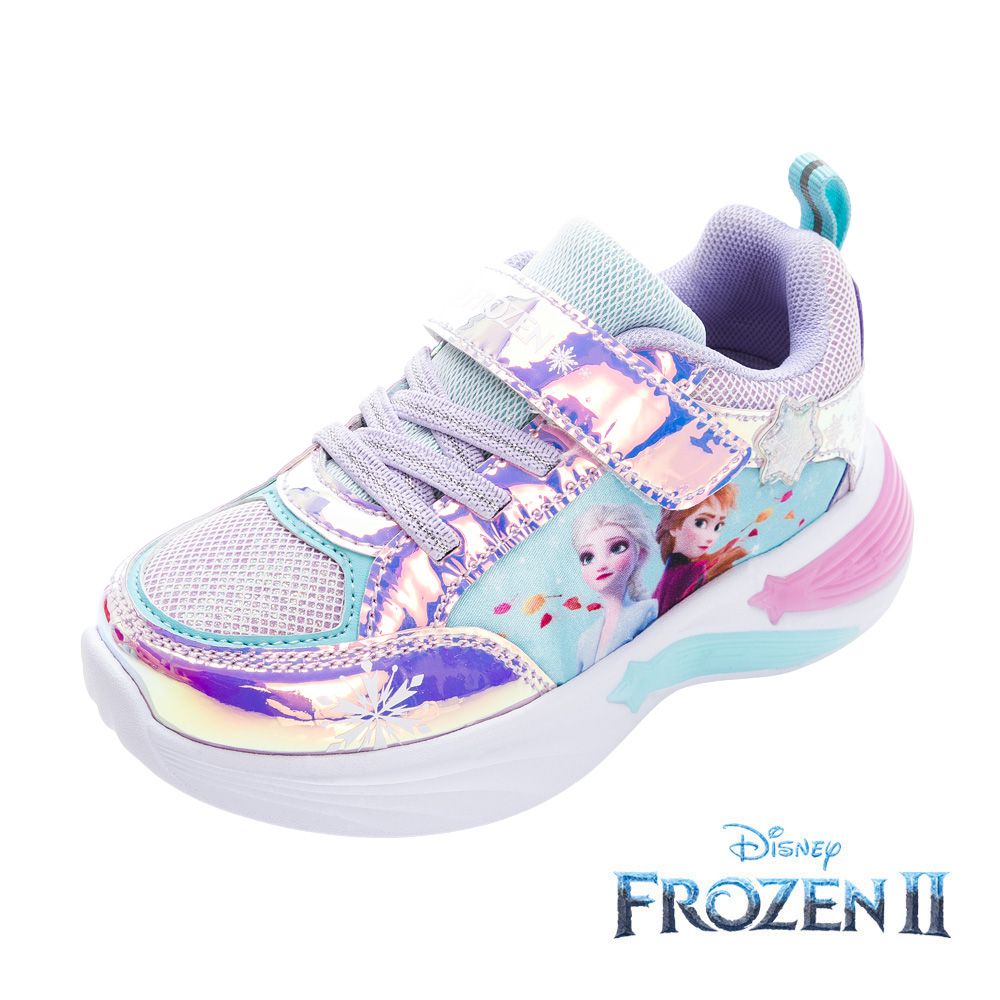 迪士尼Disney - 冰雪奇緣 童款 電燈運動鞋 FNKX37427-柔軟舒適4D鞋墊-紫-(中童段)