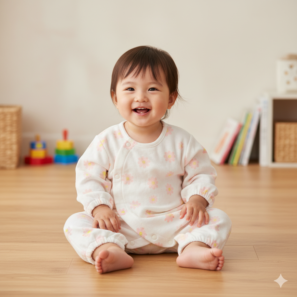 幼兒連身衣-雛菊-粉紅色-日本製