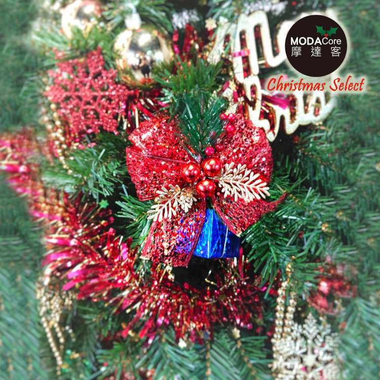 MODACore 摩達客 - 12cm聖誕派對裝飾紅色蝴蝶結四入組-禮物包裝適用