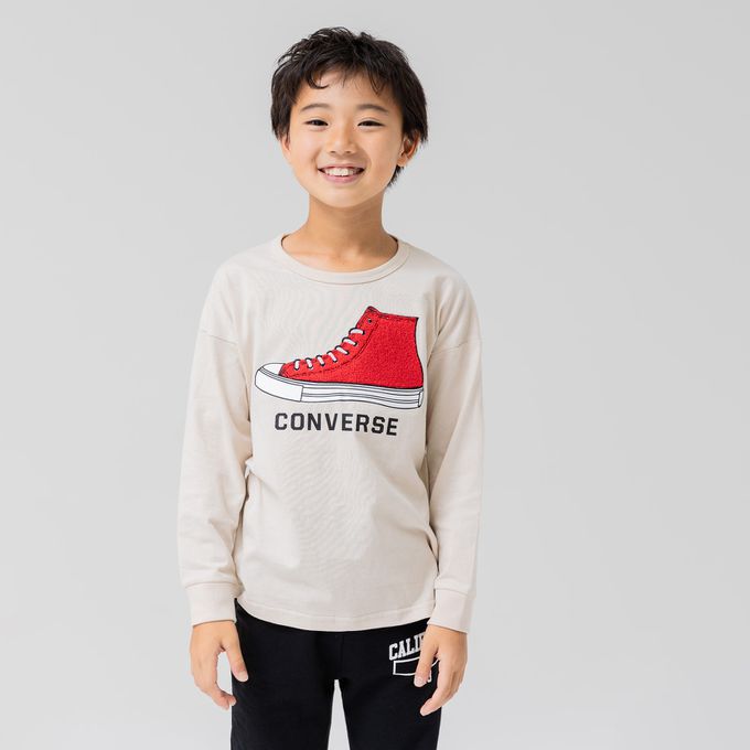 日本 Chil2 - CONVERSE聯名 薄長袖上衣-高筒球鞋-海軍藍