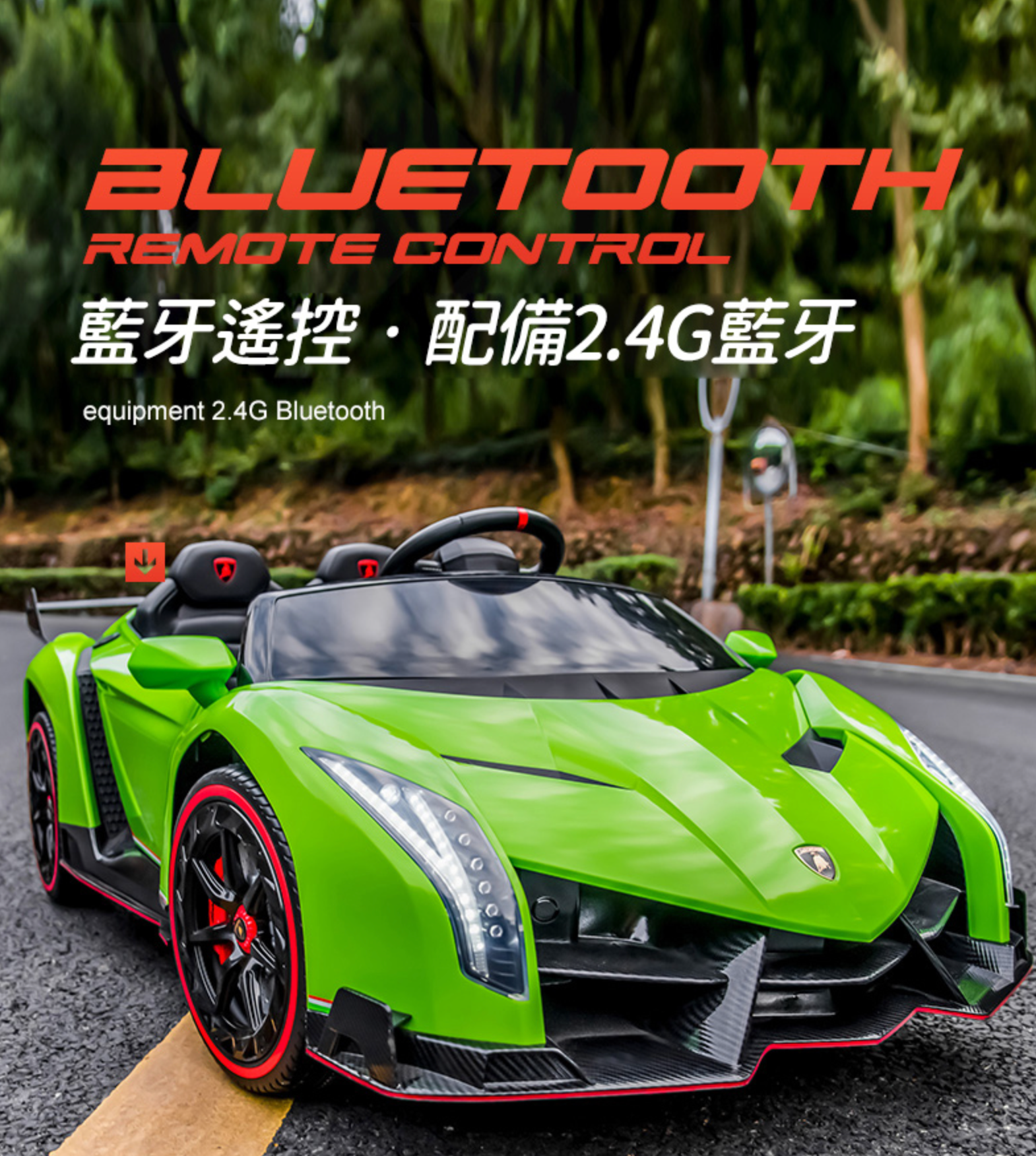 聰明媽咪兒童超跑 - 藍寶堅尼 毒藥 Veneno 原廠授權 四驅兒童電動車-烤漆灰