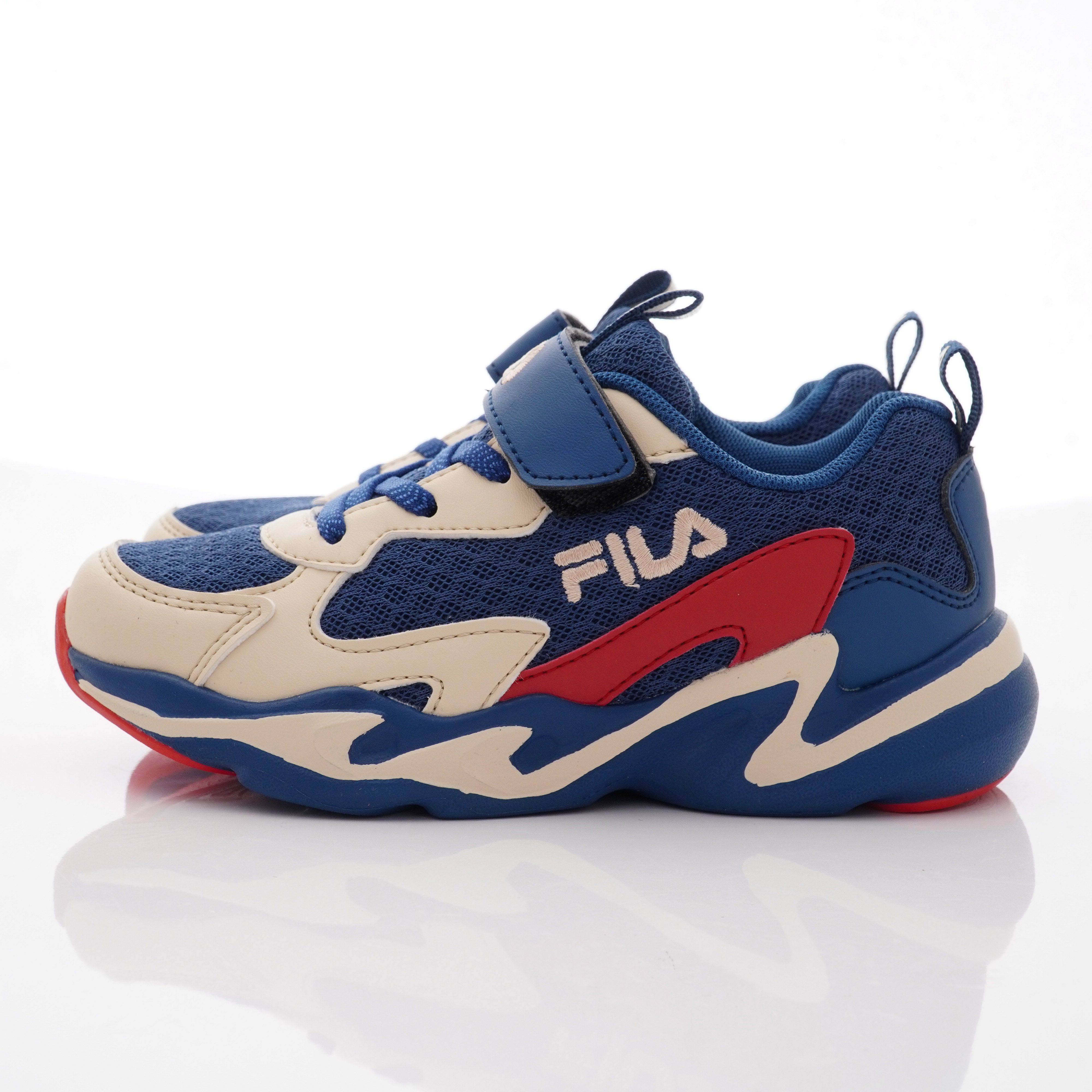 FILA - 機能穩定運動鞋款(中大童段)-藍