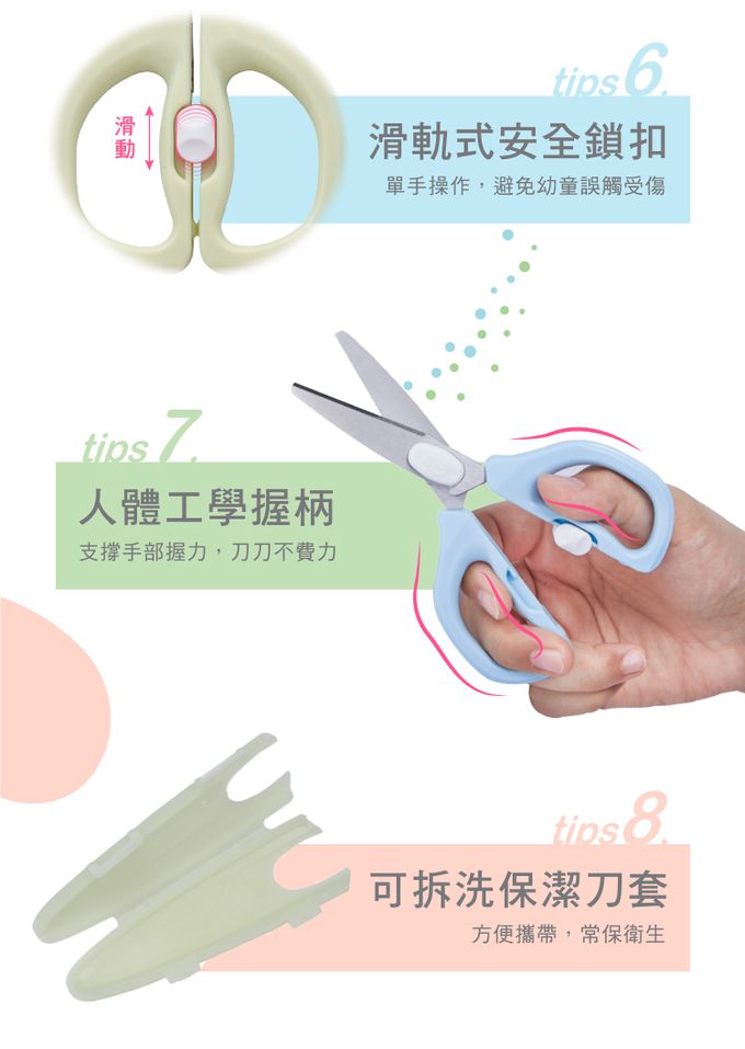 nac nac - 萬用食物剪-海洋藍