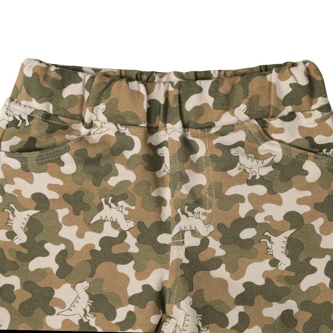 akachan honpo - 10分長經典褲 裏起毛-一般合身款-軍綠色