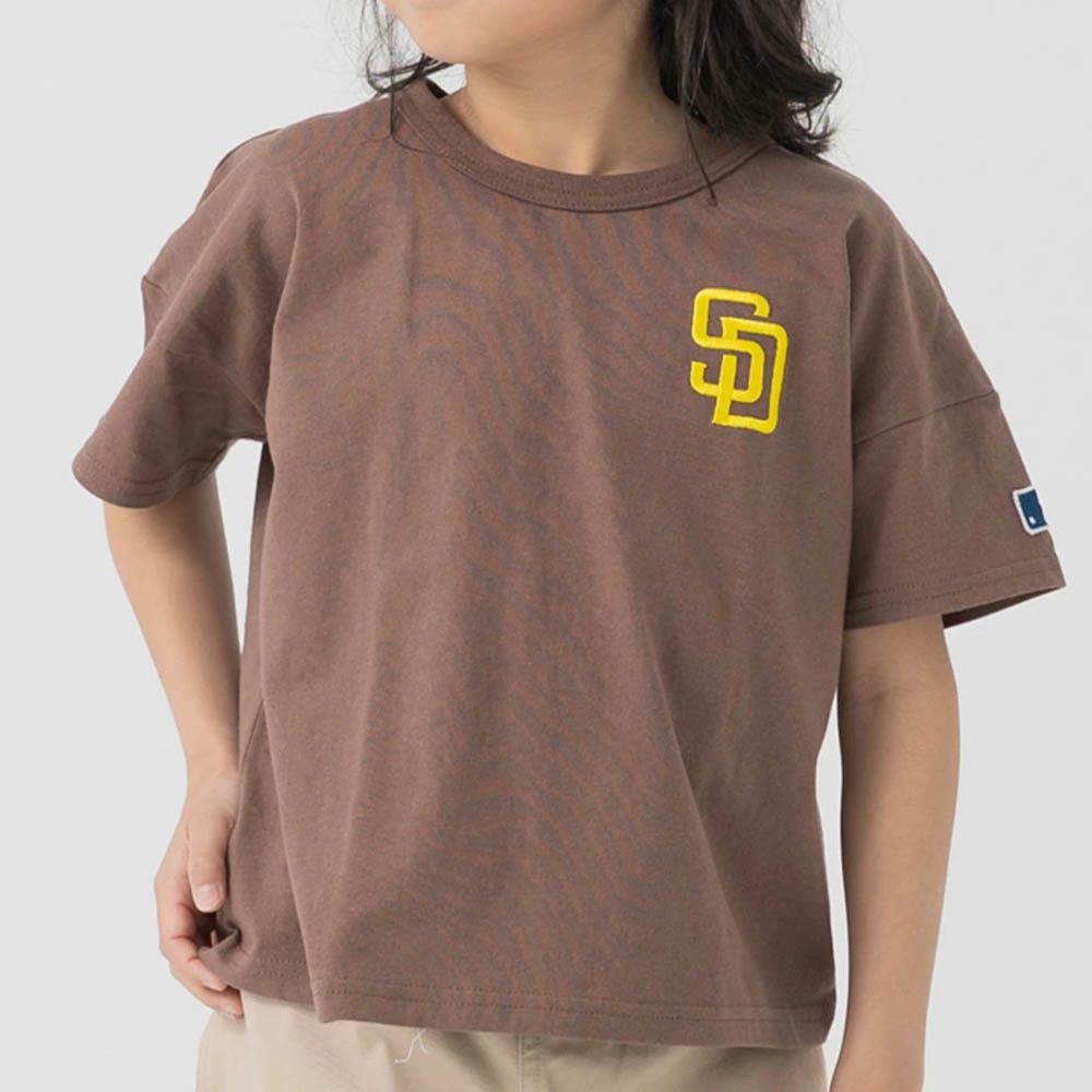 MLB聯名 純棉短袖上衣-聖地牙哥教士-摩卡棕