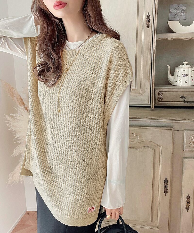 日本 Classical Elf - 百搭清新鉤針無袖上衣/背心-黑