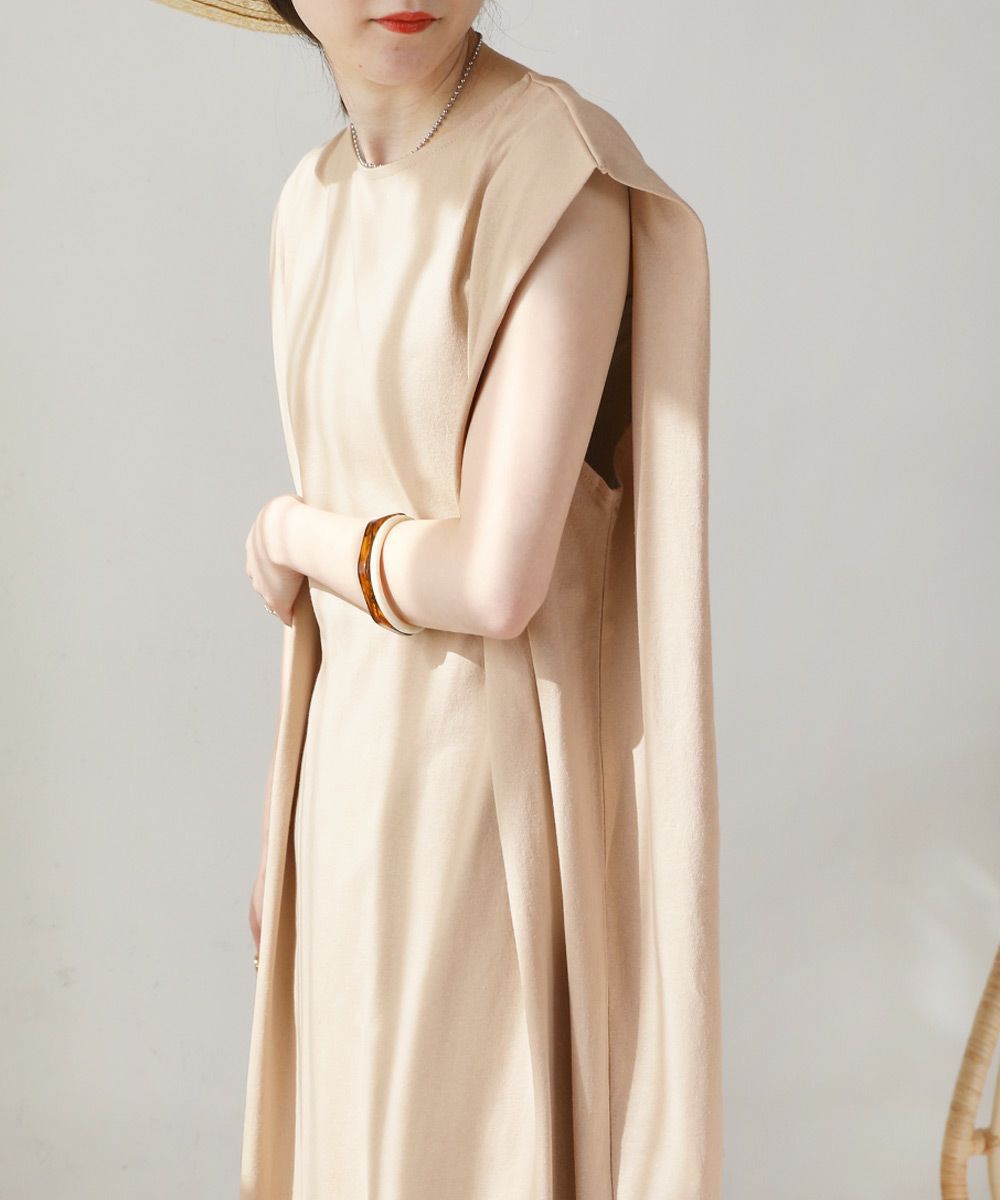 日本 Bou Jeloud - 純棉俐落剪裁涼感無袖洋裝-磚橘