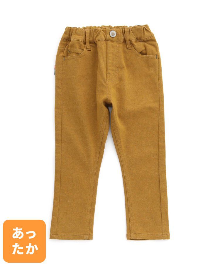 日本 BREEZE - 內刷毛輕量彈力直筒長褲-酒紅