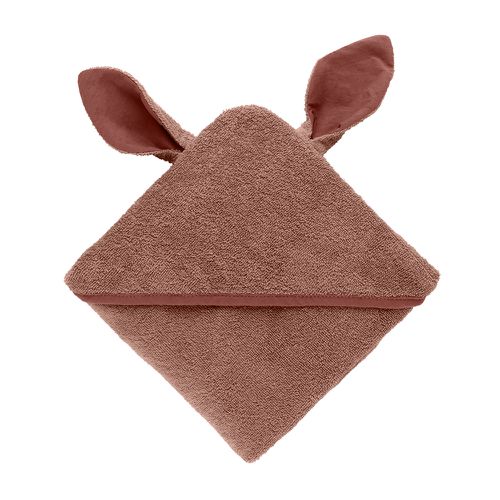 Hoodie Towel Kangaroo 袋鼠連帽浴巾-棕色-單入
