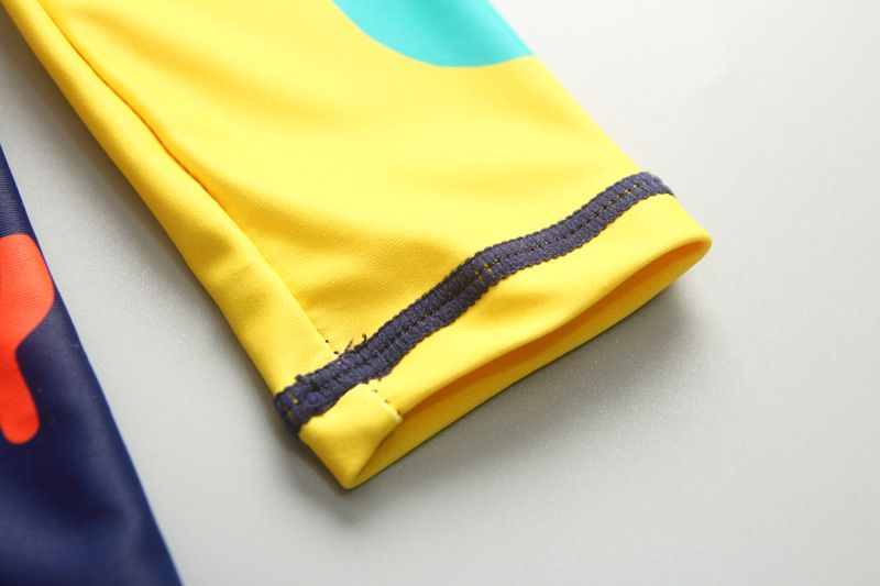 男寶防曬長袖泳裝套裝(附帽子)-肚子餓恐龍-深藍色