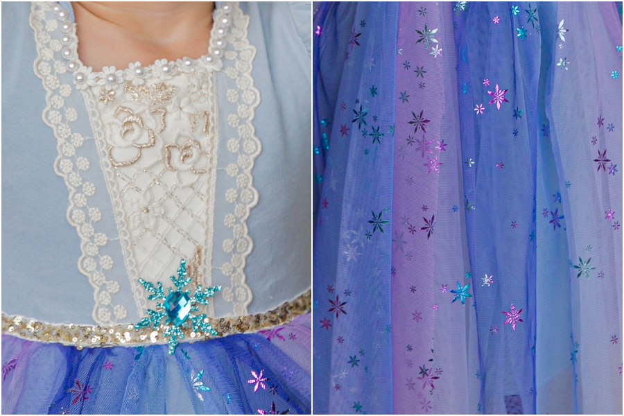 韓國 mari an u - 冰雪女王艾莎洋裝(披風可拆)-冰湖藍