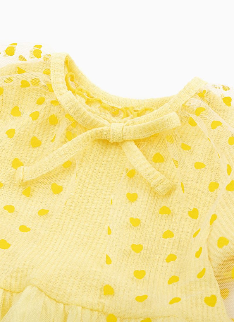 韓國 OZKIZ - (附手杖)愛心披風仙子網紗洋裝-黃