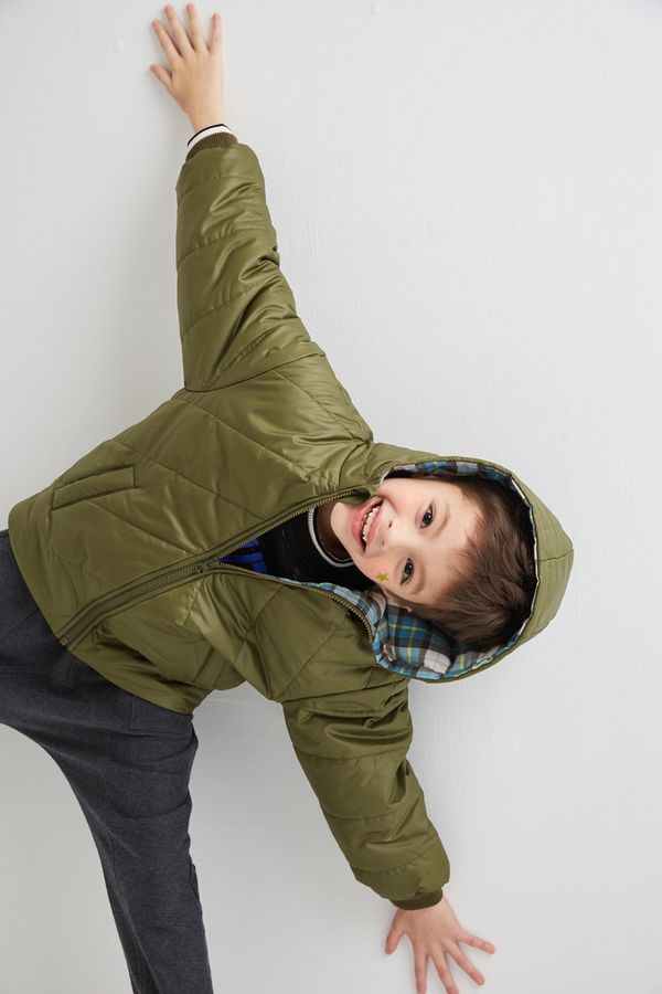 麗嬰房 Little moni - 3M科技羽絨保暖外套-軍綠