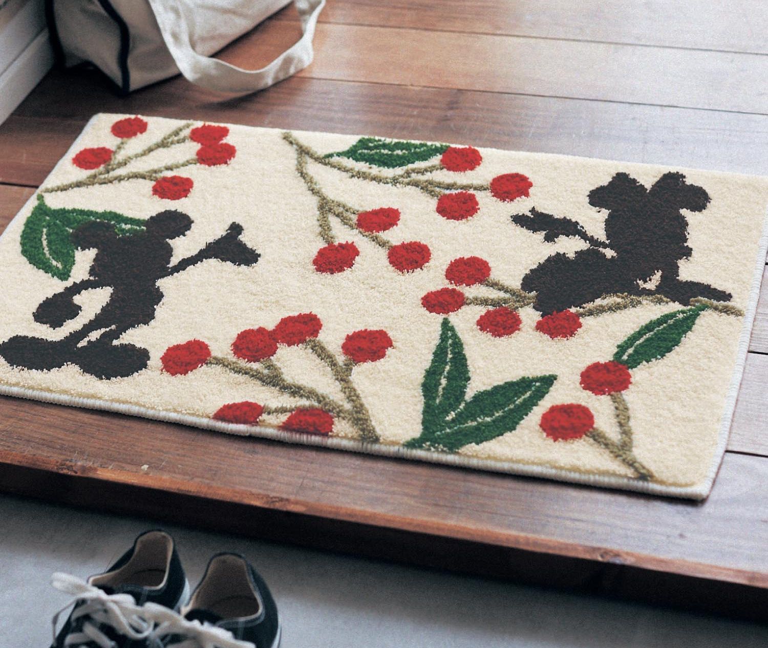 日本千趣會 - 迪士尼 花語腳踏墊(玄關/房門)(附止滑墊2片)-維尼蒲公英