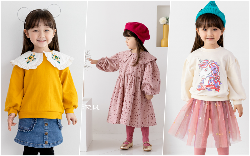 韓國 ERU - 童話獨角獸網紗拼接洋裝-紫