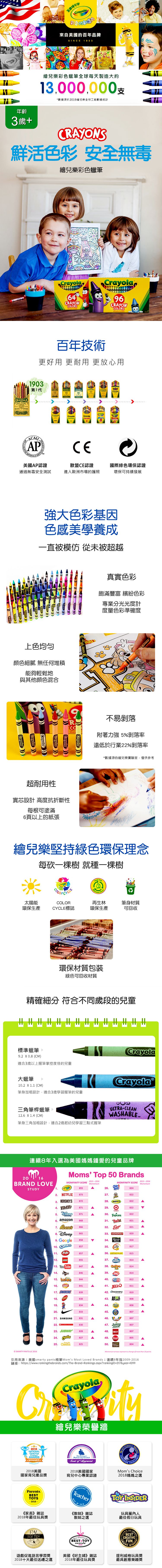 Crayola繪兒樂 - 彩色蠟筆64色