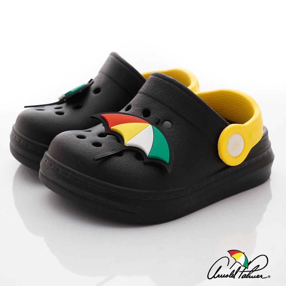 Arnold Palmer 雨傘牌 - 布希懶人拖鞋(小童段)-拖鞋款-黑色