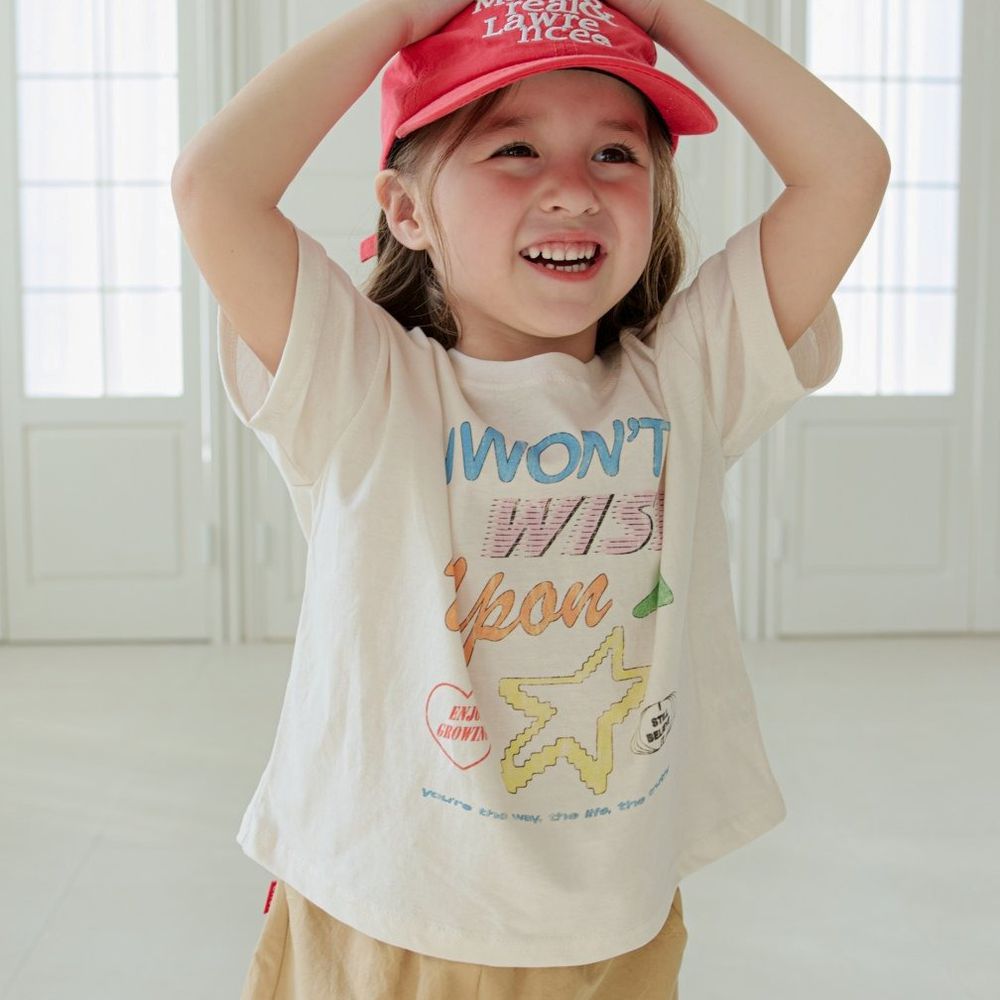 ERINJ 千禧數位印花純棉短袖上衣-米杏