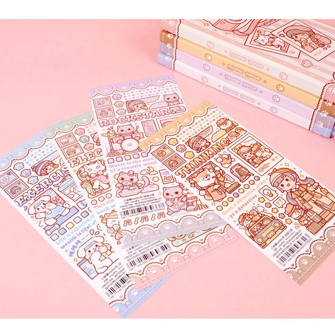 Vanibaby - 小麻糬weeks網格手帳本4入組(送貼紙)