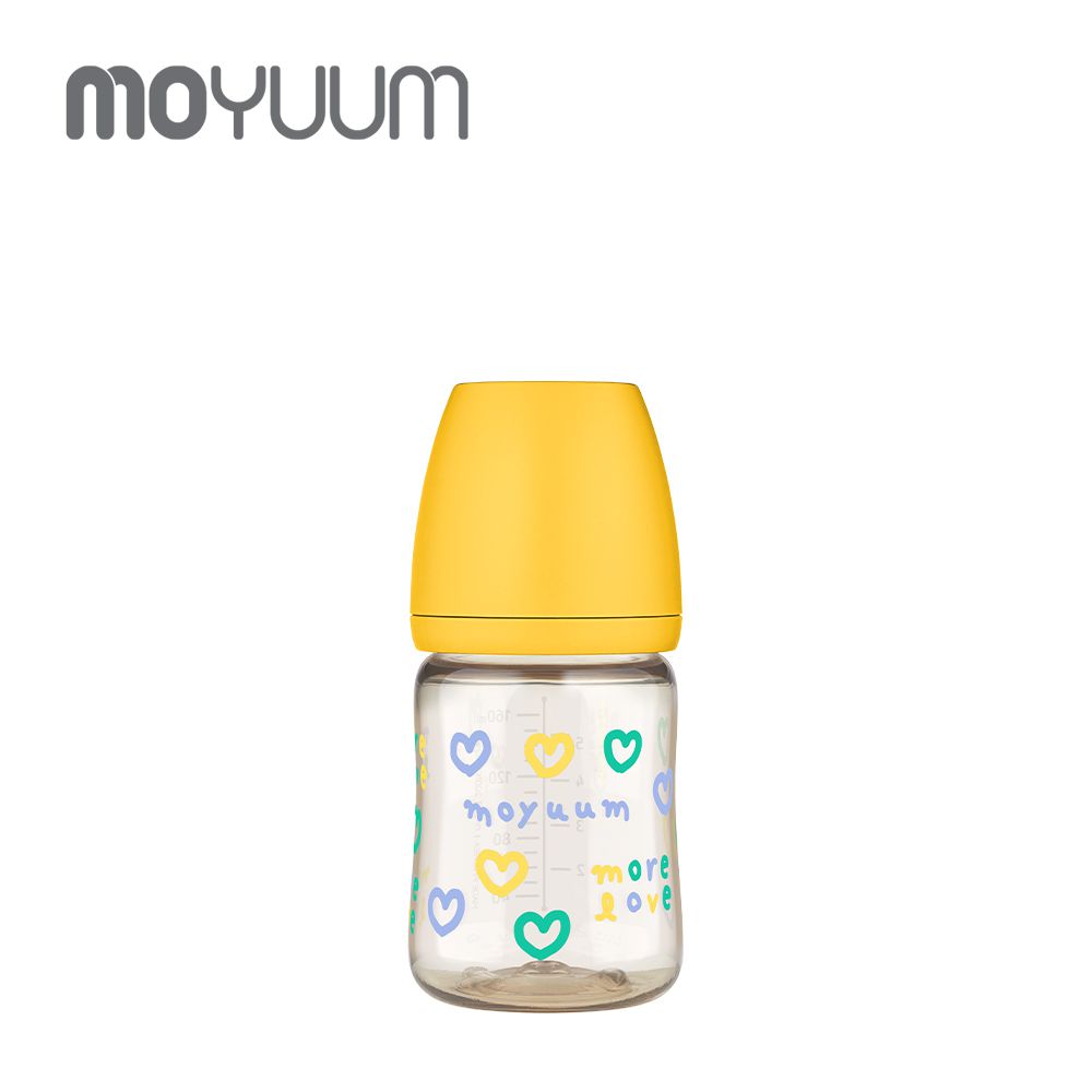 韓國 MOYUUM - PPSU 寬口奶瓶-蜜橙心心 (SOOSOOJIN聯名款)-170ml