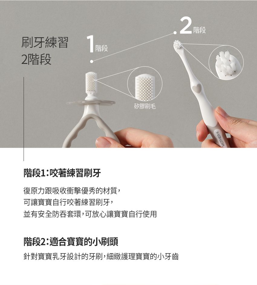 MOTHER-K - 指套牙刷收納2款入