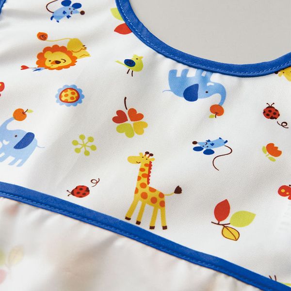 akachan honpo - 抗油汙、快乾圍兜-動物-粉紅色 (70～90)