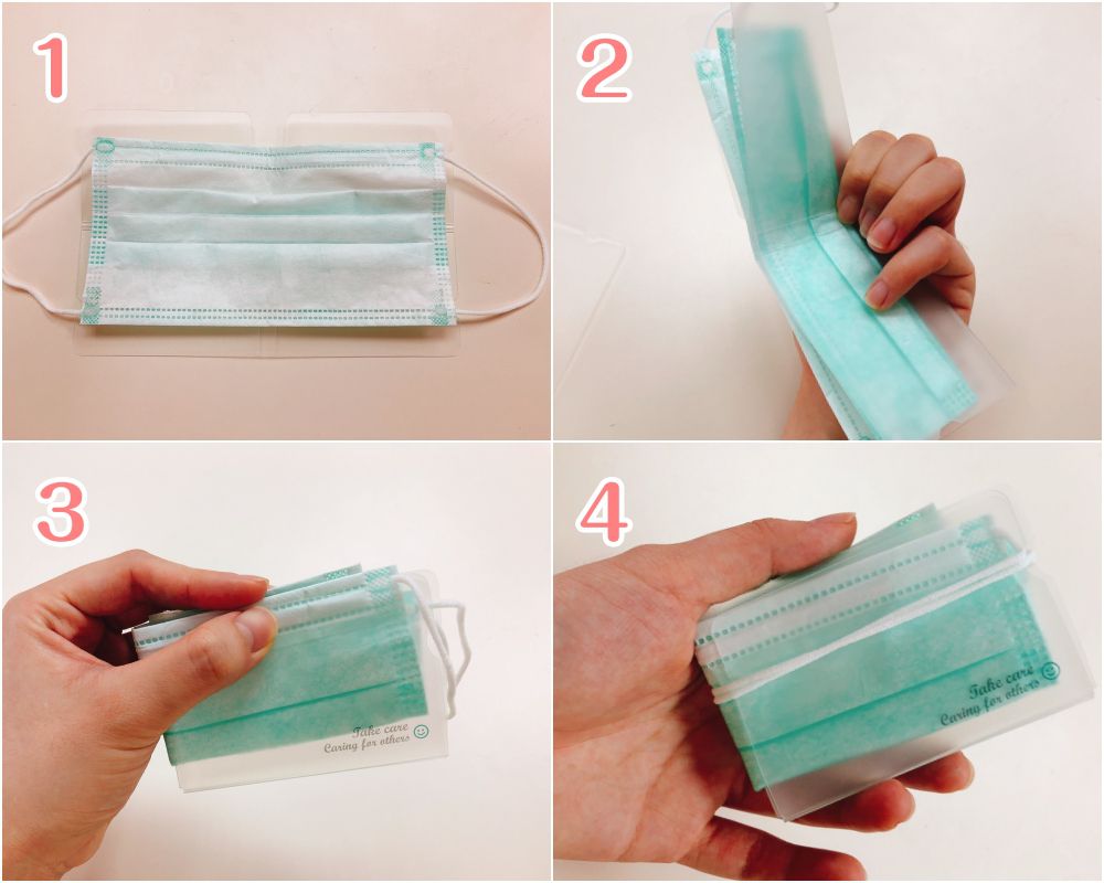 MIT - 台灣製笑臉口罩收納夾分享組-五入/組x3