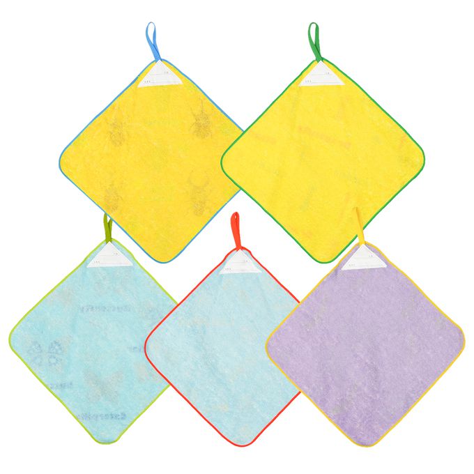 akachan honpo - 擦手巾5條組-昆蟲 (25×25cm)