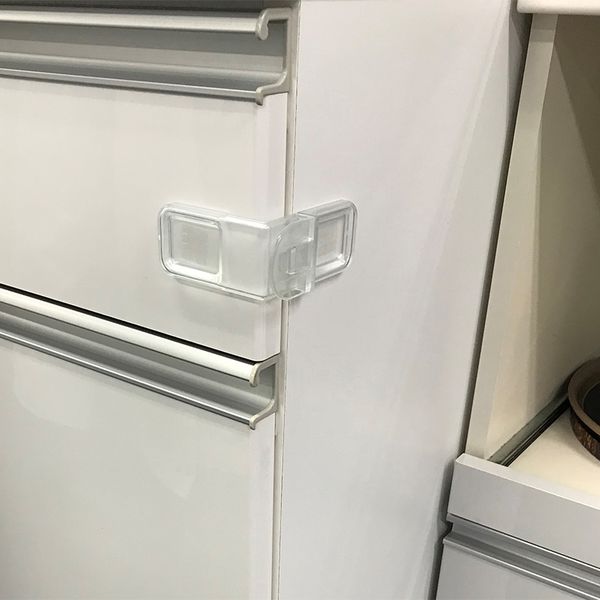 akachan honpo - 透明抽屜安全防護鎖扣(3個組)-透明色