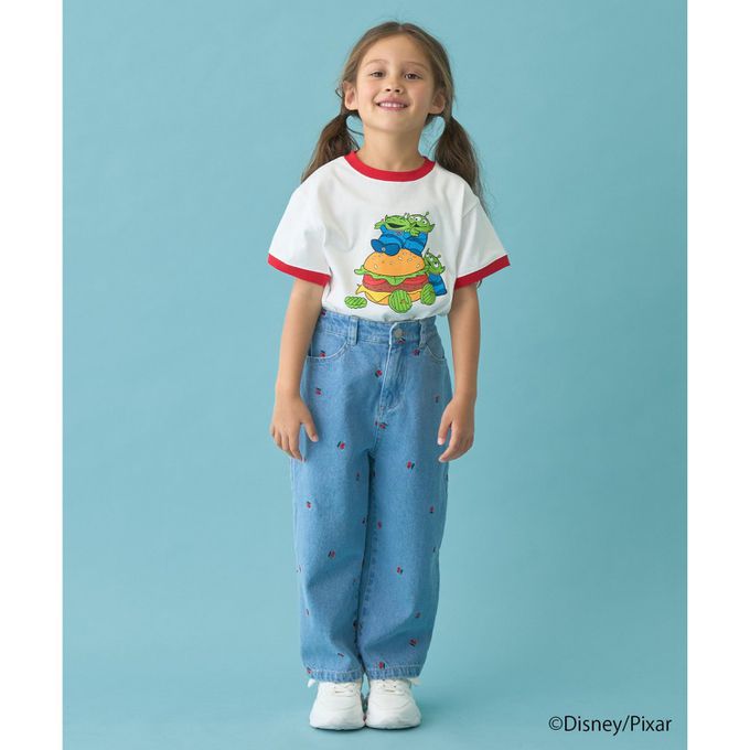 日本 b-ROOM - 聯名限定 短袖上衣-可愛三眼怪-白x黑