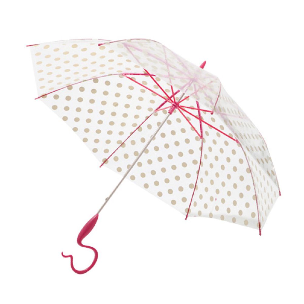 日本Caetla - Evereon可替換式環保輕量傘-水玉點點-米色